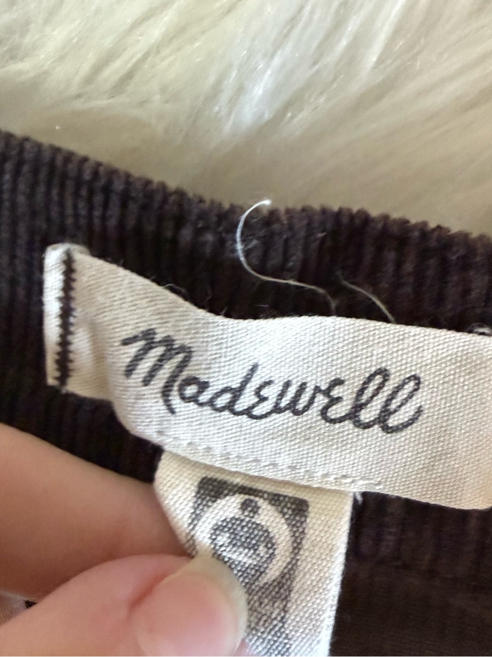 Madewell Emmett Wide Leg Corduroy Pants Size 26 Brown High Rise - Picture 3 of 8